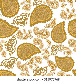 Paisley pattern vector textile print fashion seamless