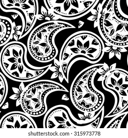 Paisley pattern vector textile print fashion seamless