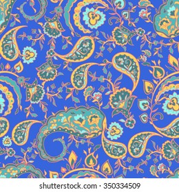 Paisley pattern vector textile print fashion seamless
