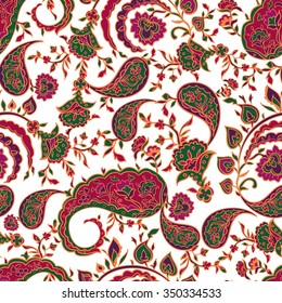 Paisley pattern vector textile print fashion seamless
