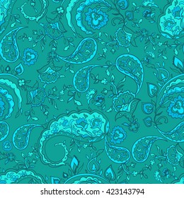 Paisley pattern vector textile print fashion seamless
