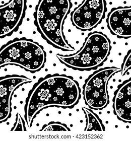 Paisley pattern vector textile print fashion seamless
