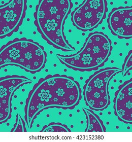 Paisley pattern vector textile print fashion seamless
