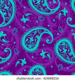 Paisley pattern vector textile print fashion seamless
