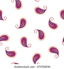Paisley pattern vector textile print fashion seamless