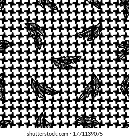 Impresión paisley sobre el fondo de gingham. Patrón controlado con motivos florales. Plantilla para bufandas, vestidos, camisas y decoraciones caseras.