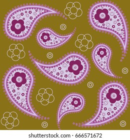 Paisley repeated background for wallpapers, banners and covers in vector