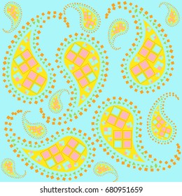 Paisley repeated background for wallpapers, banners and covers in vector