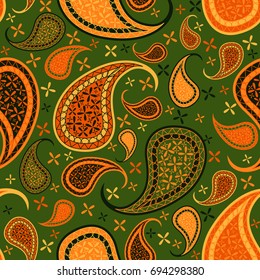 Paisley repeated background for wallpapers, banners and covers in vector