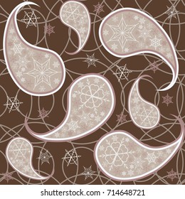 Paisley repeated background for wallpapers, banners and covers in vector