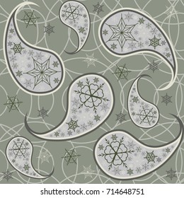 Paisley repeated background for wallpapers, banners and covers in vector