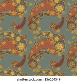 Paisley seamless background.