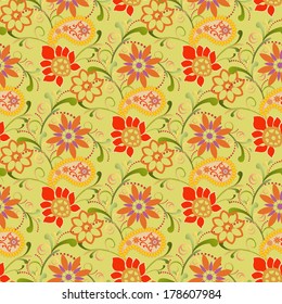 paisley seamless background Floral pattern seamless 
