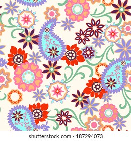 paisley seamless background Floral pattern seamless  