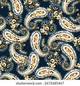 paisley seamless batik floral pattern
