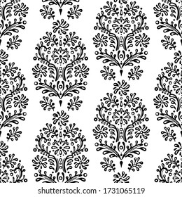 Paisley - seamless ethnic pattern. Floral oriental ethnic background. Arabic and indian tribal ornament. Ornamental motives of the paintings of oriental fabric patterns.