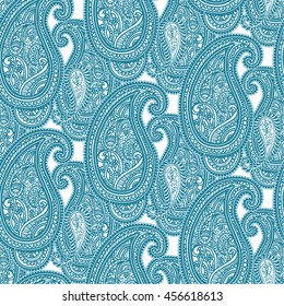 Paisley - seamless ethnic pattern. Floral oriental ethnic background. Arabic and indian tribal ornament. Ornamental motives of the paintings of oriental fabric patterns.