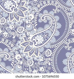 Paisley - seamless ethnic pattern. Indian floral vintage background