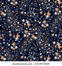 Paisley seamless floral batik