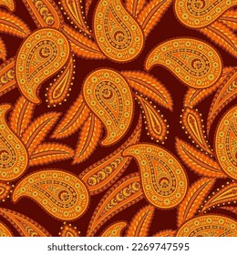 Patrón floral sin fisuras Paisley. Fondo vintage de Damask