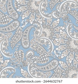 Patrón floral sin costuras de Paisley. Fondo vintage de damasco