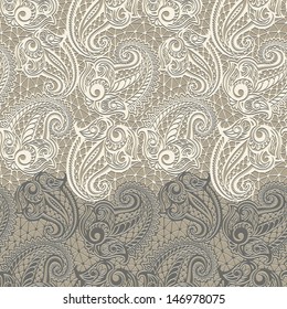 Paisley seamless lace pattern--model for design of gift packs, patterns fabric, wallpaper, web sites, etc.