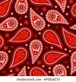 Paisley seamless pattern. Abstract background. Vector illustration.
