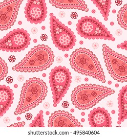 Paisley seamless pattern. Abstract ornament. Vector illustration.