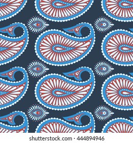 paisley seamless pattern. asian style vector background