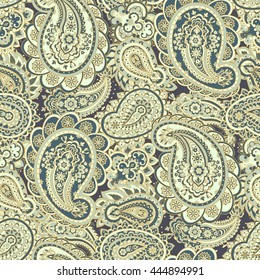 paisley seamless pattern. asian style vector background