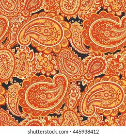 paisley seamless pattern. asian style vector background