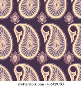 paisley seamless pattern. asian style vector background