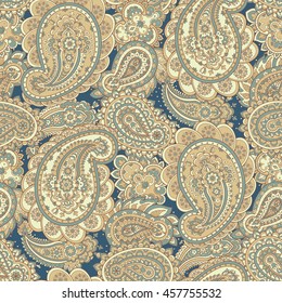 paisley seamless pattern. asian style vector background