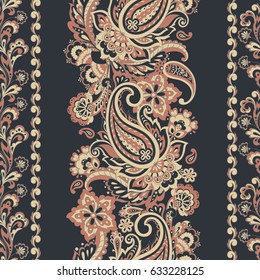 paisley seamless pattern. asian style vector background