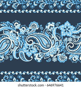 paisley seamless pattern. asian style vector background