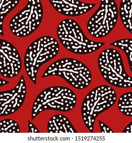 Paisley seamless pattern. Bandana pattern, vector illustration.