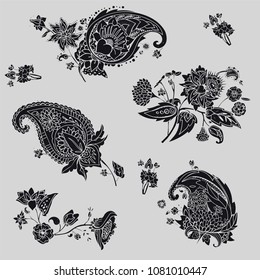 Paisley. A seamless pattern based on the traditional oriental paisley pattern or Turkish cucumber. Fabric, wallpaper, background