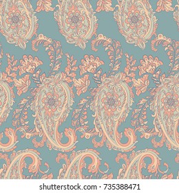 paisley seamless pattern. colorful vector wallpaper