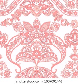 paisley seamless pattern. damask vector background