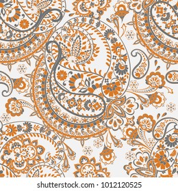 paisley seamless pattern. damask vector background