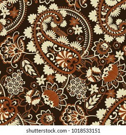 paisley seamless pattern. damask vector background