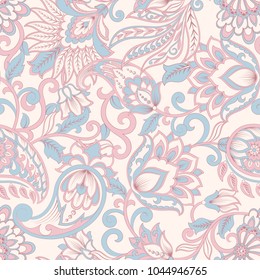 paisley seamless pattern. damask vector background