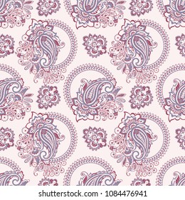 paisley seamless pattern. damask vector background