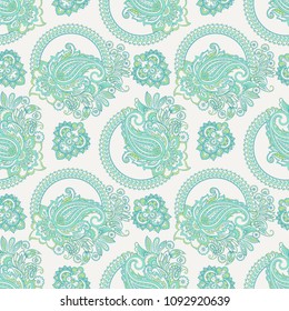 paisley seamless pattern. damask vector background