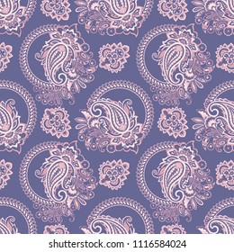 paisley seamless pattern. damask vector background