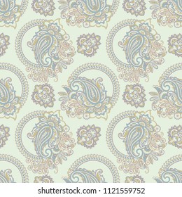 paisley seamless pattern. damask vector background