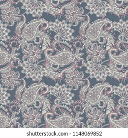 paisley seamless pattern. damask vector background