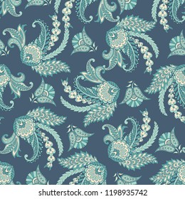 paisley seamless pattern. damask vector background