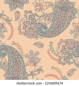 paisley seamless pattern. damask vector background