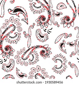 paisley seamless pattern. damask vector background.seamless paisley design, ethnic oriental pattern